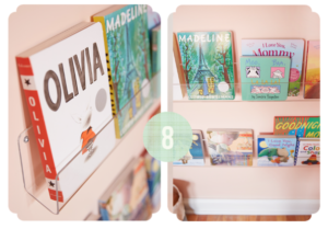 DIY nursery bookshelves