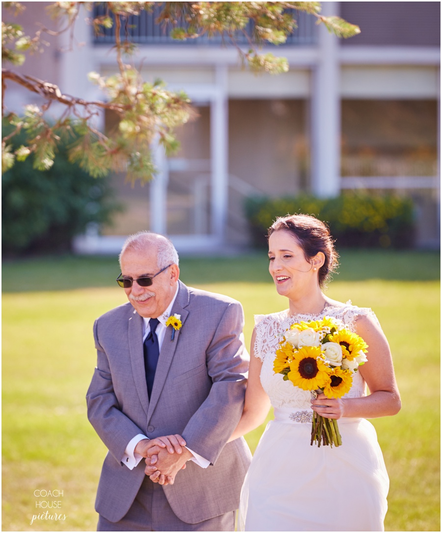 Father Daughter walk down aisle